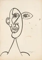 Surrealista by Benjamín Palencia, 1948, Gouache sobre papel, sold Jul 2025