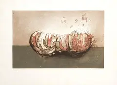 Lum V by Lucio Muñoz, 1980, Aguafuerte y Aguatinta sobre papel Lafranca, sold May 2025
