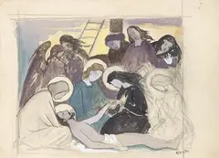 Idea para mural by José Beulas Recasens, Acuarela y lápiz sobre papel, sold Mar 2025