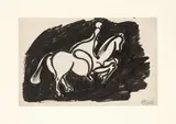 El jinete by Benjamín Palencia, 1948, Tinta sobre papel, sold Mar 2025