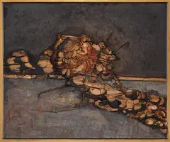 Tum X by Lucio Muñoz, 1972, Óleo sobre madera, sold Mar 2025