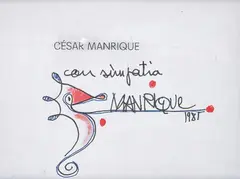 Caballito de mar by César Manrique, 1981, Tinta sobre papel, sold Feb 2025