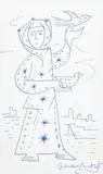 Bon Nadal by Joan Brotat, 1984, Tinta sobre papel, sold Feb 2025