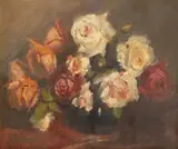Jarrón de rosas by Segundo Matilla, 1937, Óleo sobre lienzo, sold Sep 2024