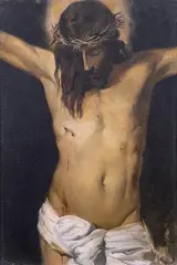 Copia del torso del Cristo de Velázquez by Joaquín Sorolla, 1883, Óleo sobre lienzo, sold Mar 2024