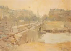 Le pont de l'Alma by Guillermo Vargas Ruiz, 1971, Óleo sobre lienzo, offered Dec 2023