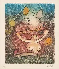 La Femme Sans Tete by Roberto Matta, 2002, Aguafuerte, Aguatinta y Gofrado sobre papel Arches, offered Dec 2023