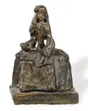Infanta Margarita. Velázquez (Las Meninas) by Pablo Serrano, 1974, Bronce patinado, sold Oct 2023