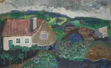 Casa en el campo by María Antonia Dans, Óleo sobre lienzo, sold Dec 2022