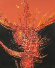 Anava by César Manrique, 1967, Óleo y materia sobre tela, sold Dec 2022