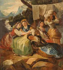Las lavanderas by José Gutiérrez Solana, 1902, Óleo sobre lienzo, sold Mar 2026
