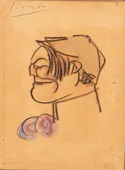 Retrato de Nonell by Pablo Picasso, 1900, Acuarela y lápiz sobre papel, sold Mar 2026