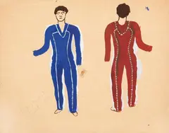 Proyecto de figurín de teatro by Fernand Léger, Gouache y lápiz sobre papel, sold Feb 2026
