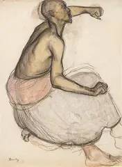 Retrato de hombre by André Suréda, Carboncillo y ceras sobre papel, sold Feb 2026