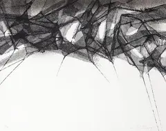 Homenaje a Goya I by Manuel Rivera, 1991, Serigrafía sobre papel Velin de Arches, sold Feb 2026