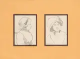 Damas by Cecilio Pla, Dibujo a lápiz sobre papel (dos), sold Jul 2024