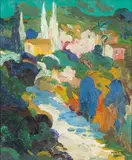 Paisaje by Casimiro Martinez Tarrassó, Óleo sobre lienzo, sold Jul 2024