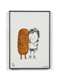 Best Friend by Dran, 2018, Sérigraphie en couleurs, sold Apr 2021