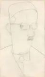 JAMES JOYCE by Eduardo Arroyo, 1990, Mine de plomb sur papier, sold Mar 2021