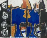 KANAGA by Ouattara Watts, 1986, Acrylique sur bâche, sold Mar 2021