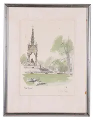 A set of four lithographs in colours depicting London by Hugh Casson, pencil, offered Oct 2017