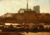 Sainte-Chapelle and Notre Dame, Paris by John Buxton Knight, 1893, Oil on board, offered Oct 2017