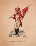 Il Gonfaloniere della Vittoria' watercolour inscribed and numbered 'No by Vincenzo Fenech, watercolour, offered Oct 2017