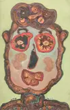 La Présidente by Philippe Dereux, 1974, Collage d'épluchures sur fond préparé à la gouache, sold Jun 2020