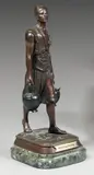 Porteur d'eau arabe by Didier Début, Epreuve en bronze à patine polychrome, sold Jun 2009