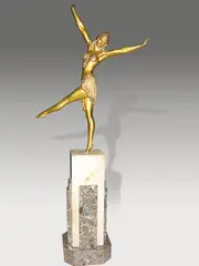 Danseuse de Palmyre by Demetre Chiparus, Epreuve en bronze doré finement ciselé, sold Jul 2008