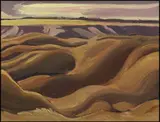 Sunset over West Lethbridge, as Seen from the East Side Near the High Level Bridge by Henry George Glyde, oil on linen on board, sold Jun 2014