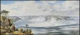 View of Niagara Falls by Washington F. Friend, watercolour on paper, sold May 2014