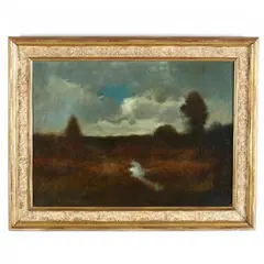 Marshland Landscape by Alexander van Laer, Oil on canvas (lined), sold Jan 2018