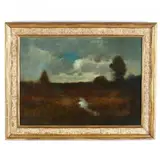 Marshland Landscape by Alexander van Laer, Oil on canvas (lined), sold Jan 2018