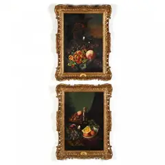 A Pair of Still Life Paintings by Minnie F. W. Gilber, Oil on canvas, sold Jan 2018