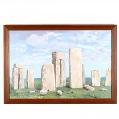 Stonehenge - Summer, Noon by Gerald S. Hawkins, Acrylic on canvas, sold Jan 2018