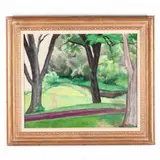 A Park Thoroughfare by William Auerbach-Levy, Oil on canvas, sold Dec 2017