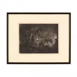 Adoration of the Shepherds: A Night Piece by Rembrandt Harmensz van Rijn, Etching on laid paper, sold Dec 2017