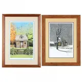 Autumn Retreat and Winter Garden by Bob Timberlake, Offset lithographs, sold Oct 2017