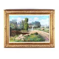 Summer Idyll by S. Razin, Oil on canvas, sold Oct 2017
