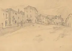 Poble d'amer by Francisco Gimeno Arasa, Lápiz sobre papel, sold May 2023