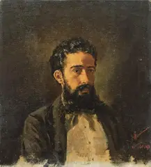 Retrato de D. Anselmo Olleros Mansilla by Félix Resurrección Hidalgo, 1876, Óleo sobre lienzo, sold Feb 2023