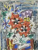 Bouquet de fleurs by Gen Paul, circa 1970, Gouache sur papier, sold Mar 2021