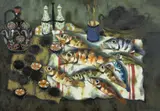 La belle bouillabaisse by Eugène Baboulène, 1989, Huile sur toile, sold Mar 2021
