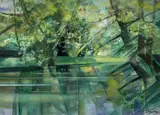 Ensemble de quatre oeuvres sur papier by Camille Hilaire, Aquarelle et gouache sur papier, sold Mar 2021
