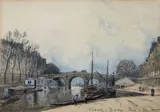 Bord de Seine à Paris by Frank Myers Boggs, 1905, Aquarelle et fusain sur papier, sold Mar 2021