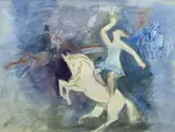 Ecuyère by Jean Dufy, Gouache et aquarelle sur papier, sold Mar 2021
