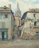 Rue de village by Henri Pailler, Huile sur toile, sold Mar 2021
