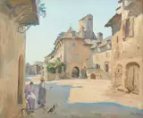 La porte de Saint Côme by Henri Pailler, Huile sur toile, sold Mar 2021