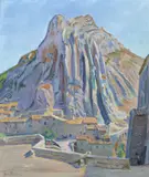 Village à flanc de montagne by Henri Pailler, Huile sur toile, sold Mar 2021